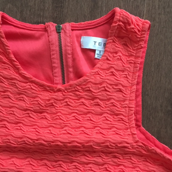 $5 CLEAROUT 
Orange tank peplum top temt size small s zip shirt - Picture 2 of 2